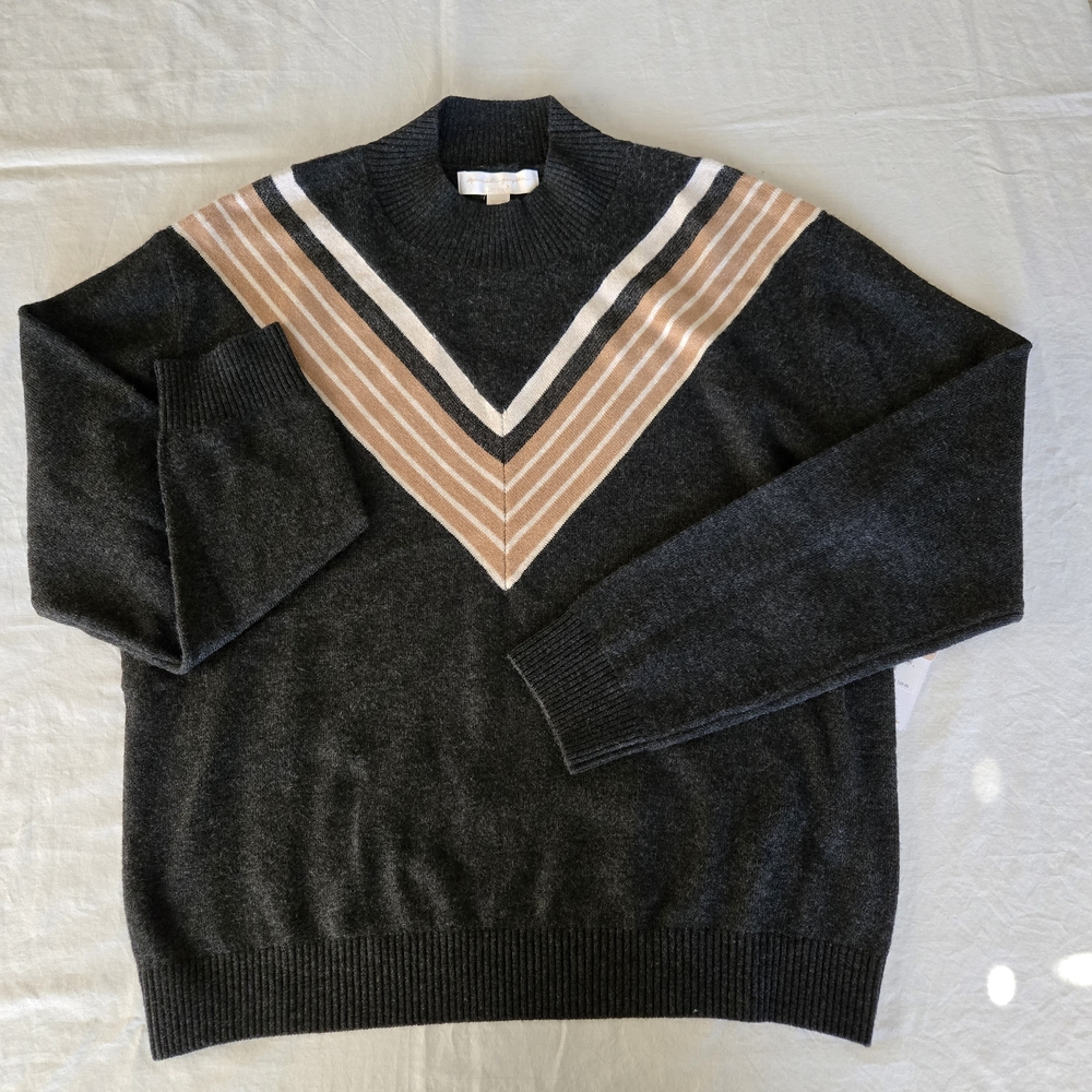 Spiritual Gangster Mock Neck Chevron Sweater - Picture 4 of 12